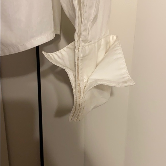 i.e. White Button-Up Blouse w/Cuff Sleeves  -14 - Picture 8 of 14